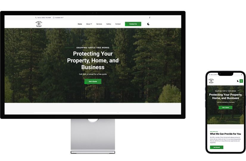A computer screen showing a website preview